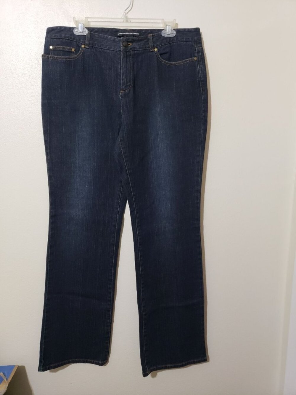 Company Ellen Tracy navy, bootcut jeans, missy size 14